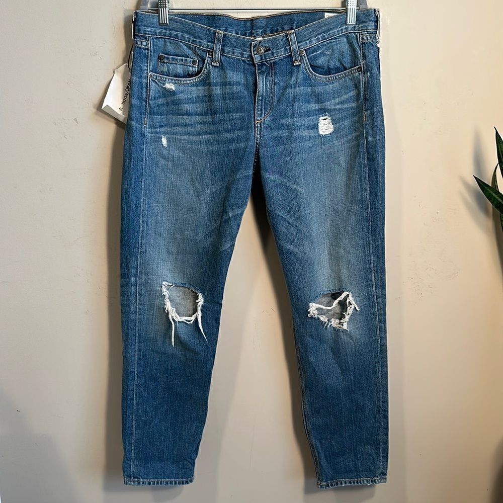 Rag & Bone Straight Leg Boyfriend Jeans 29